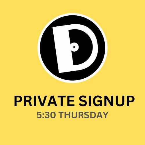 Private Course Sign-Up (Thursday 5:30-7)