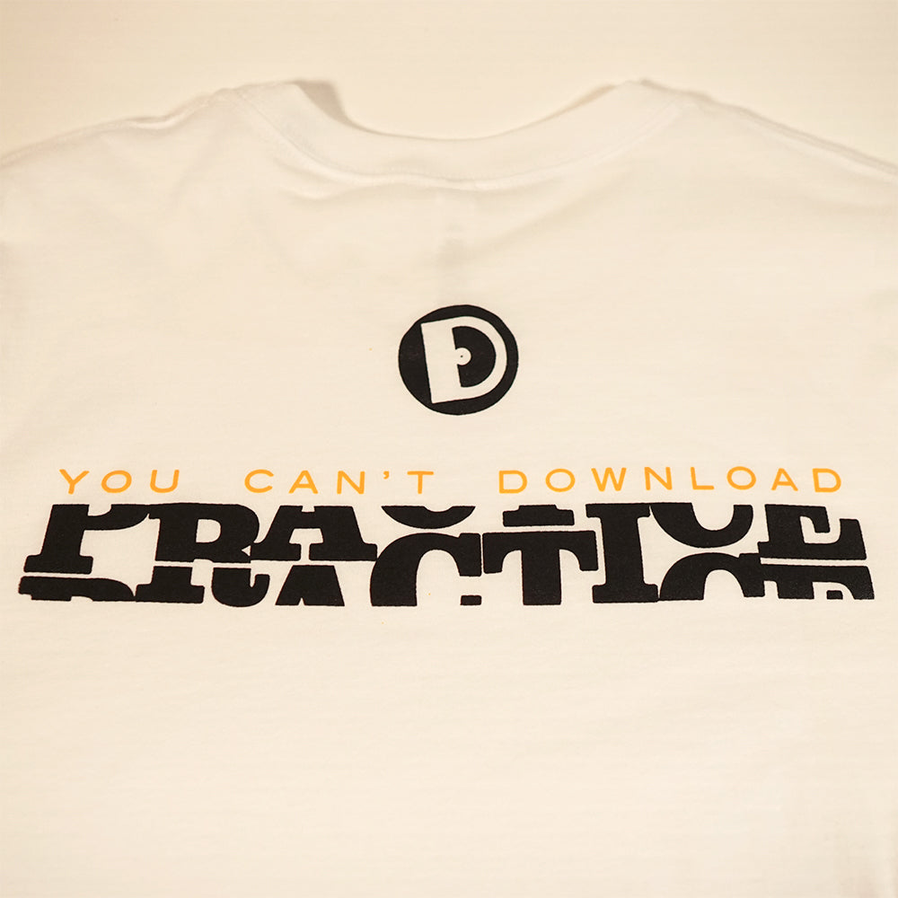 Deckademics "You Can't Download Practice" White T-Shirt