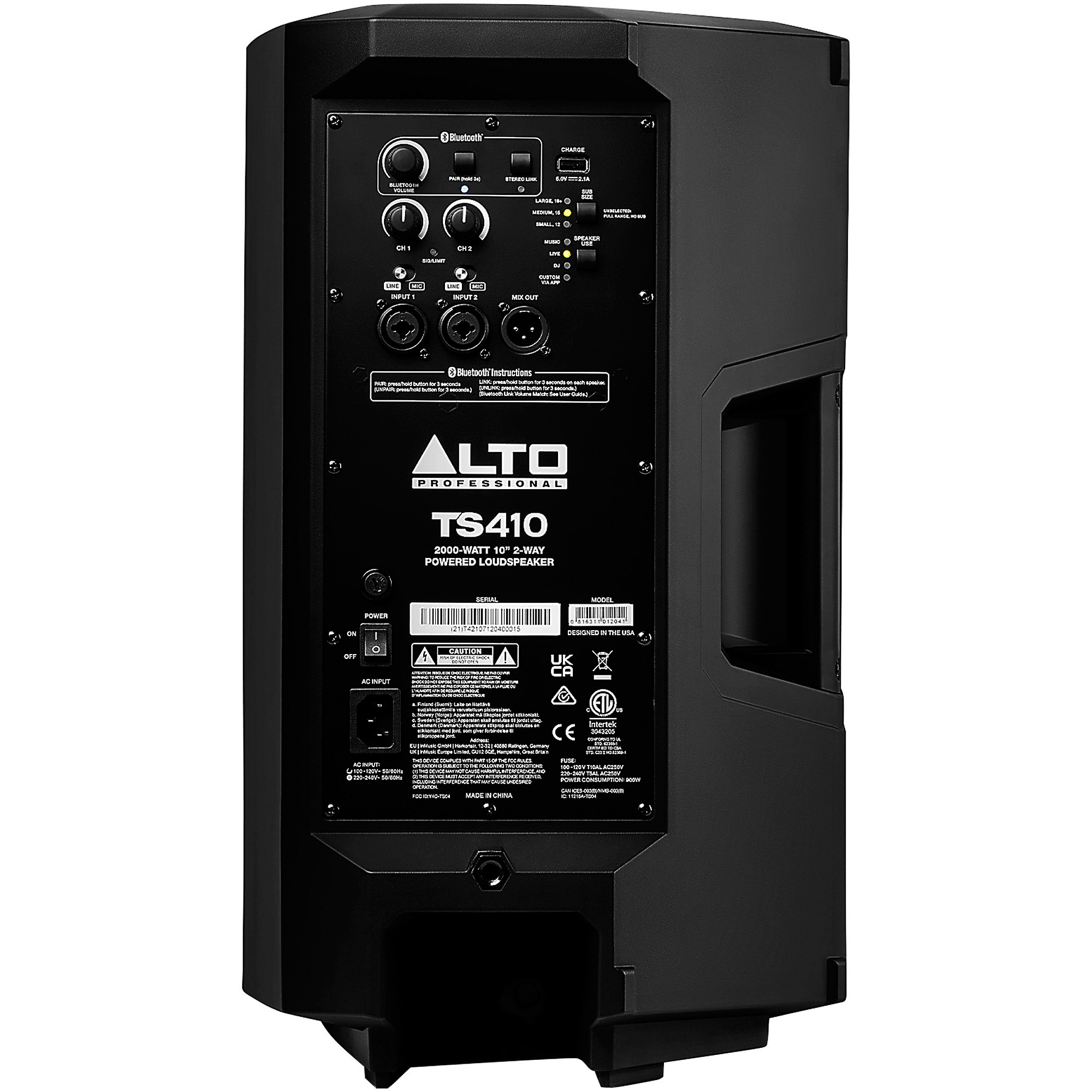 Alto Professional TS410XUS 2000W 10" 2-Way Powered Speaker