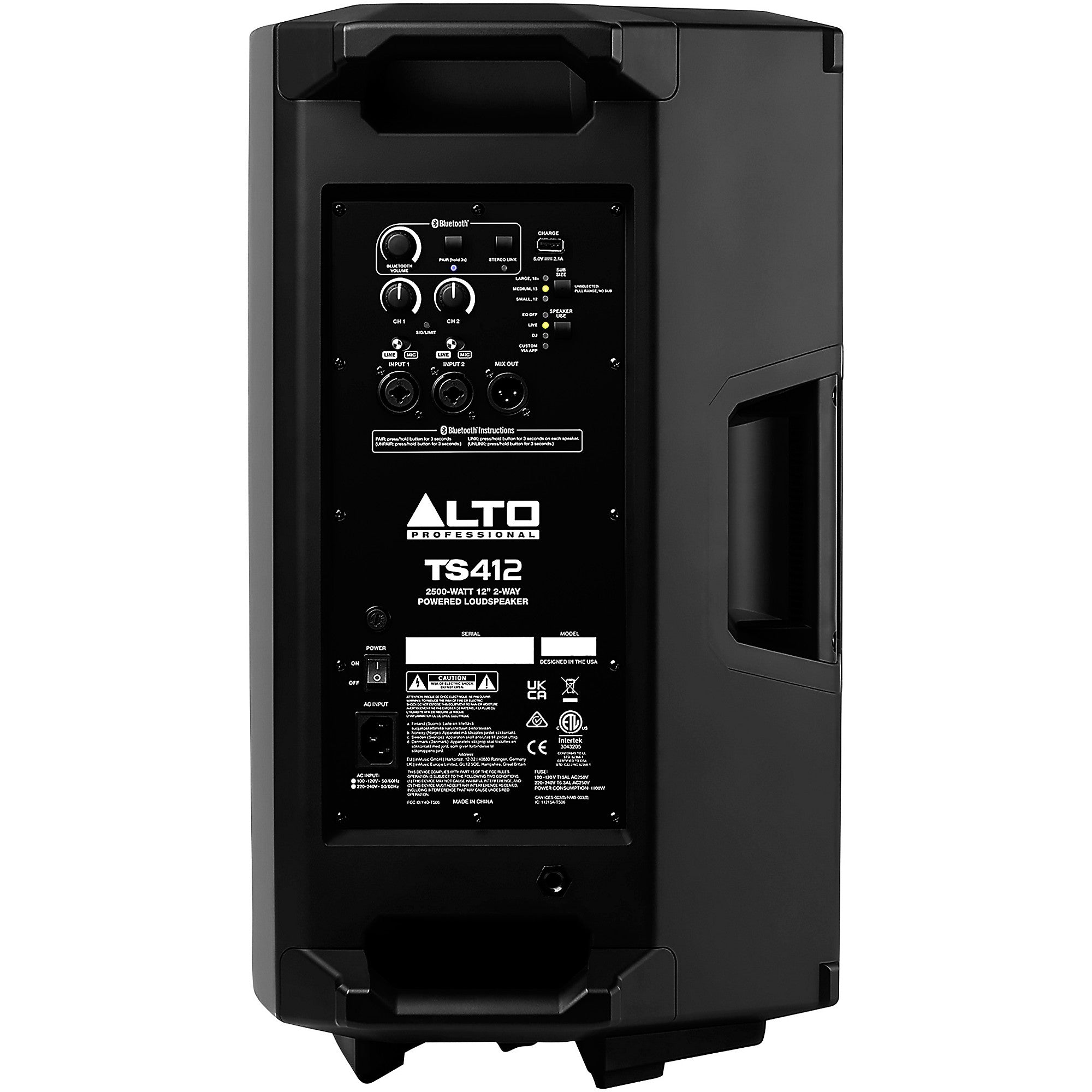 Alto Professional TS412XUS 2500W 12" 2-Way Powered Speaker